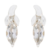 Ines Elegant Solitaire Stud Earrings for Daily Glam Cubic Zirconia White Stud